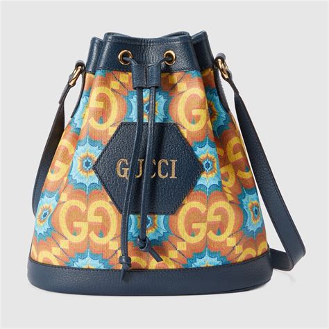 gucci canvas shopper bag|borsa a secchiello gucci.